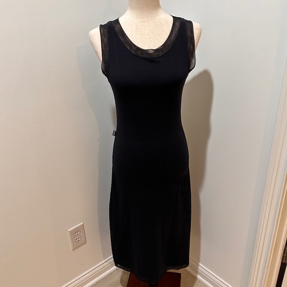 Moschino Jeans Sporty Dress in Black, Size 8 with Mesh Detailing - Picture 1 of 5
